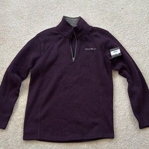 Men’s Eddie Bauer Purple Quarter-Zip Fleece Pullover